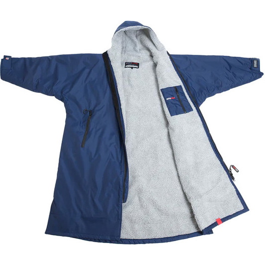 2026 Dryrobe Advance Long Sleeve Changing Robe DALSV3 - Navy Blue / Grey
